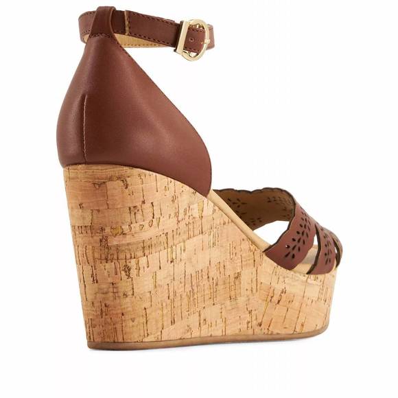 NEW ANDREA women's cork wedge espadrilles sandal in brown - Picture 3 of 3